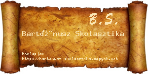Bartánusz Skolasztika névjegykártya